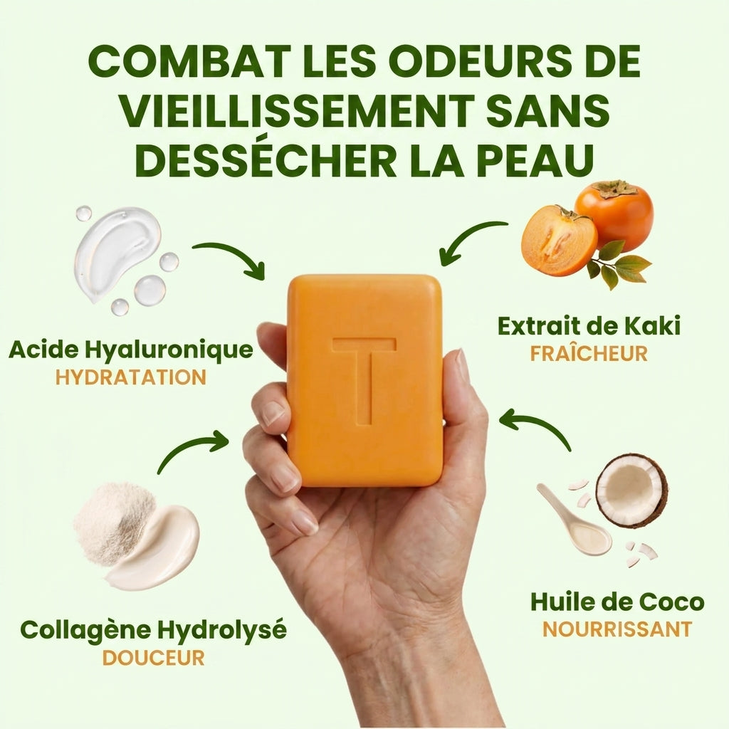 Takapa® Savon désodorisant au kaki